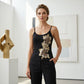 Slim Fit Träger-Top mit Paillettenblume