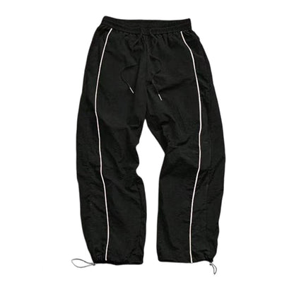 Retro Seitenstreifen Weite-Bein Hose