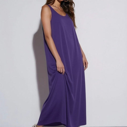 Damen Lässiges Ärmelloses Maxikleid