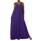Damen Lässiges Ärmelloses Maxikleid