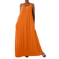 Damen Lässiges Ärmelloses Maxikleid