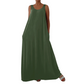 Damen Lässiges Ärmelloses Maxikleid