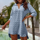 Lässiges Oversize-Jacquard-Chiffon-Hemd für Damen