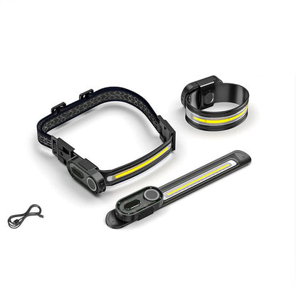 🔦 Smart Sensor Stirnlampe ✅ 230° Breiter Strahl & Type-C Laden | Freihändige Outdoor-Lampe 🌙 -50% NUR HEUTE 🔥