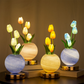 🌷 Elegante Tulpenstrauß-Lampe – Romantisches Nachtlicht für eine warme Wohnatmosphäre