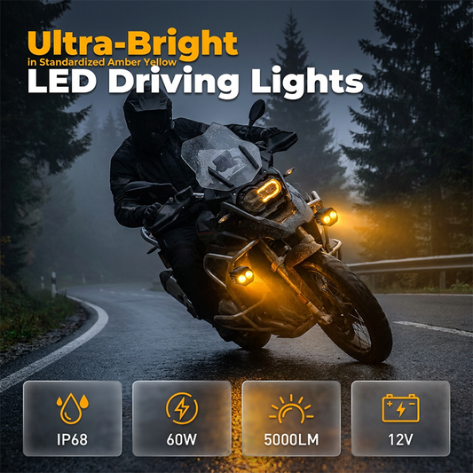 ✨🔥Zweifarbiger LED-Scheinwerfer für Motorräder