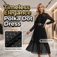 👗 LIMITED-TIME 50% RABATT! ✨ Midikleid mit Polka-Dots – Schleifenkragen, Elegant ✨