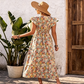 👗 50% RABATT! 🌸 Blumenkleid mit Gummizug – V-Ausschnitt, locker & bequem – Leicht, luftig & perfekt für Sommer, Strand oder entspannte Tage ☀️