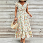 👗 50% RABATT! 🌸 Blumenkleid mit Gummizug – V-Ausschnitt, locker & bequem – Leicht, luftig & perfekt für Sommer, Strand oder entspannte Tage ☀️