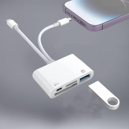 🛍️ KAUFE 2, ERHALTE 1 GRATIS! 📱 3-in-1 Speicherkartenleser – USB-C, Lightning & USB-A – Plug & Play für iPhone, Android, PC & Mac ⚡