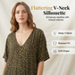 Bohemian gestuftes Maxikleid mit Leopardenmuster
