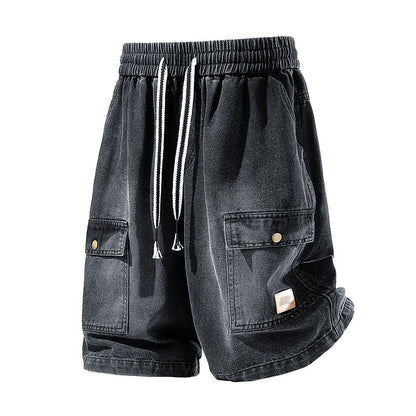 🩳 Nur für kurze Zeit: 50 % Rabatt! ✨ Lässige Herren-Jeansshorts – Cargotaschen, Kordelzug, angesagter Streetstyle 🏙️