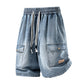 🩳 Nur für kurze Zeit: 50 % Rabatt! ✨ Lässige Herren-Jeansshorts – Cargotaschen, Kordelzug, angesagter Streetstyle 🏙️