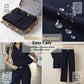 🔥👚50% Rabatt! Damen Chic Zweiteiler-Set: Bequemes Polo-Top & Wide-Leg-Hose | Elegant für Jeden Tag & Jede Gelegenheit 🌸💨