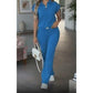 🔥👚50% Rabatt! Damen Chic Zweiteiler-Set: Bequemes Polo-Top & Wide-Leg-Hose | Elegant für Jeden Tag & Jede Gelegenheit 🌸💨