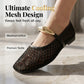 Damen Elegante Durchbrochene Atmungsaktive Flats