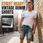 Vintage Destroyed Denim-Shorts