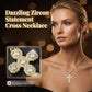 📿 Zirkonia-Kreuzanhänger mit Zopflochkette – funkelnd, elegant & zeitlos, ideal für Alltag & besondere Anlässe ✨