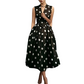 👗 Damen-Kleid mit Polka-Dot-Muster, V-Ausschnitt & ärmellos – luftig, elegant & vielseitig für Alltag, Büro & besondere Anlässe 🌸✨