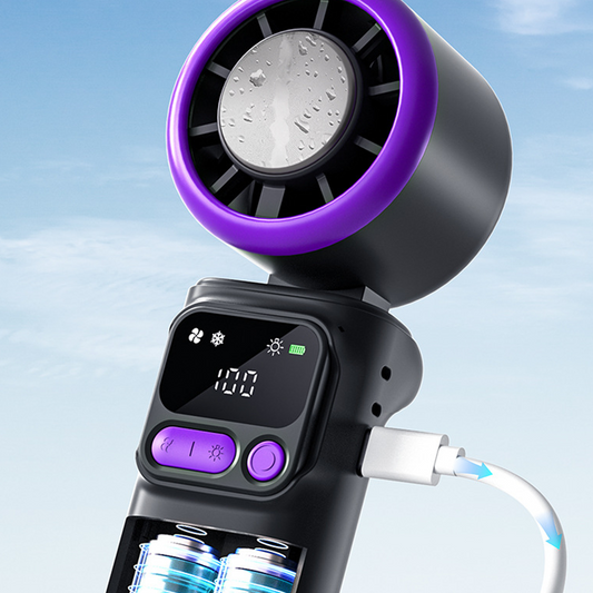 Tragbarer Kühlventilator mit Eiskompressionsplatte
