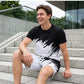 👕 2-teiliges Sommer-Set für Herren – mit dynamischem Print, atmungsaktiv & bequem für Alltag, Sport & Freizeit ☀️🩳