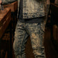 Herren Slim Fit Destroyed Denim Jeans