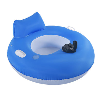 Motorized Inflatable Pool Lounger with Propeller