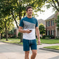 👕Herren 2-Teiler Freizeit-Set | Colorblock T-Shirt & Shorts für Alltag & Sport 🌿