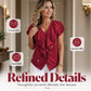 👚 50% RABATT! 🔥 Damen V-Ausschnitt Rüschen Bluse – Elegant & vielseitig – Perfekt für Büro, Abend oder einen stilvollen Auftritt – femininer Look mit Charme 🍷✨
