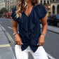 👚 50% RABATT! 🔥 Damen V-Ausschnitt Rüschen Bluse – Elegant & vielseitig – Perfekt für Büro, Abend oder einen stilvollen Auftritt – femininer Look mit Charme 🍷✨