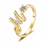 💎✨💍 Verstellbarer Glitzer-Buchstabenring für Damen – Funkelnder Personalisiert Schmuck