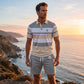 👕 Herren Sommer-Set mit Streifen ✨ T-Shirt & Shorts – Bequem für Alltag, Urlaub und Freizeit