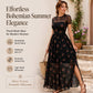 🔥50% RABATT🔥 Damen Mesh Blumen Maxi-Kleid | Elegant & Feminin 🌸