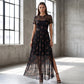 🔥50% RABATT🔥 Damen Mesh Blumen Maxi-Kleid | Elegant & Feminin 🌸