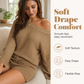 👗 50% RABATT! 🌿 Damen Off-Shoulder Strickpullover & Shorts Set – Weich, luftig & vielseitig – Perfekt für Sommer, Freizeit & Zuhause ✨