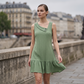👗✨ Ärmelloses Damenkleid mit asymmetrischem Kragen – 50% RABATT! Modernes Design, eleganter asymmetrischer Look – perfekt für warme Tage & besondere Anlässe. 🔥🌸