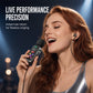 🎤🔊📶 Bluetooth Karaoke Headset mit sicherem Kragenfederclip, leichtes drahtloses Gesangsheadset für Live & Unterricht