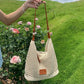 🏖️ Sommer-Sale 50% Rabatt 🏝️👜🛍️Beige Strick-Wickeltasche geräumig | Sommer Schultertasche für Strandspaziergänge, Brunch und Resort-Tage🎁