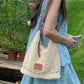 🏖️ Sommer-Sale 50% Rabatt 🏝️👜🛍️Beige Strick-Wickeltasche geräumig | Sommer Schultertasche für Strandspaziergänge, Brunch und Resort-Tage🎁