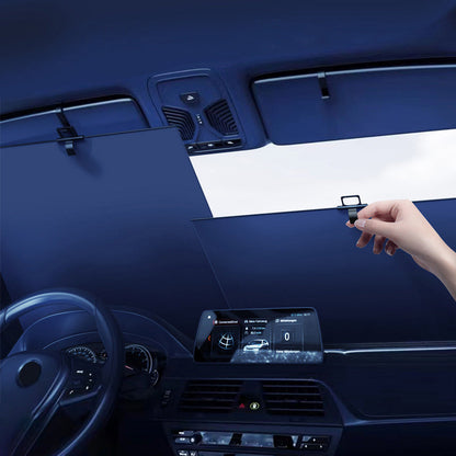 🚗 50% RABATT! ☀️ Universelle einziehbare Windschutzscheiben-Sonnenblende – Wärmeisolierend, kompakt & einfach zu verstauen – Schützt Ihr Auto vor Hitze und UV-Strahlen 🛡️