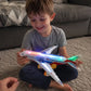 ✨50% Rabatt✨ ✈️ Elektrisches Modellflugzeug – Bump-and-Go, LED-Lichter & realistische Sounds – Für Kleinkinder ab 3+ 🛩️