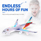 ✨50% Rabatt✨ ✈️ Elektrisches Modellflugzeug – Bump-and-Go, LED-Lichter & realistische Sounds – Für Kleinkinder ab 3+ 🛩️