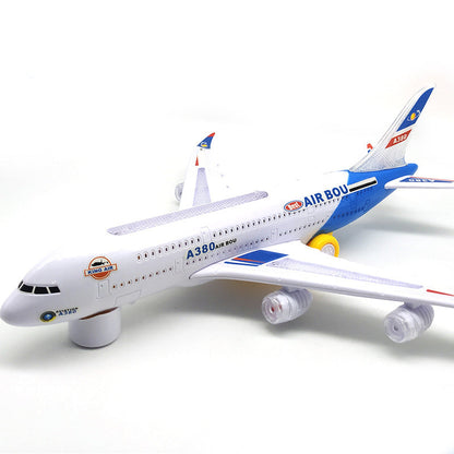 ✨50% Rabatt✨ ✈️ Elektrisches Modellflugzeug – Bump-and-Go, LED-Lichter & realistische Sounds – Für Kleinkinder ab 3+ 🛩️