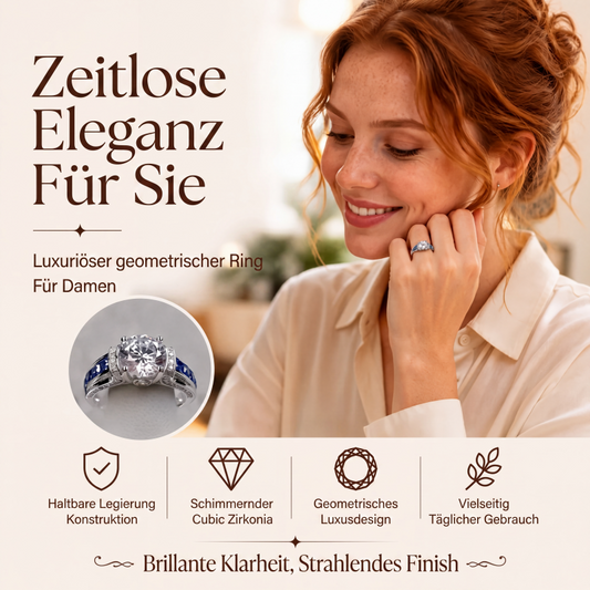 ✨ JETZT 50 % RABATT! !✨Eleganter Cocktailring aus Zirkonia