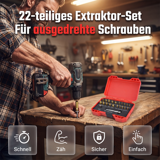 Satz aus Hochgeschwindigkeitsstahl zum Entfernen von Schrauben und Bolzen