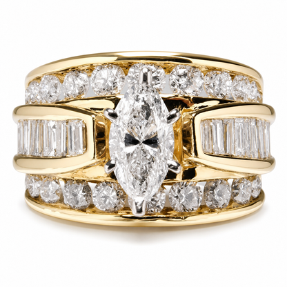 🌸 JETZT 50% RABATT! 🌸 Eleganter Verlobungsring mit Zirkonia im Marquise-Schliff – Modischer Damenring