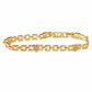 ✨50% RABATT💛Goldfarbenes Armband mit Herz-Strassdetails und geometrischer Gliederkette, schönes Schmuckstück für den Alltag💫