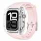 Integriertes Smartwatch-Armband mit Schutzhülle Farblich abgesetztes transluzentes Sportarmband für 40mm 41mm 42mm 44mm 45mm 46mm 49mm