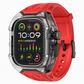 Integriertes Smartwatch-Armband mit Schutzhülle Farblich abgesetztes transluzentes Sportarmband für 40mm 41mm 42mm 44mm 45mm 46mm 49mm
