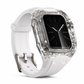 Integriertes Smartwatch-Armband mit Schutzhülle Farblich abgesetztes transluzentes Sportarmband für 40mm 41mm 42mm 44mm 45mm 46mm 49mm